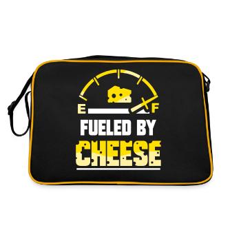 Driven by cheese sweet lovers love - Retro Bag - black/gold - Back