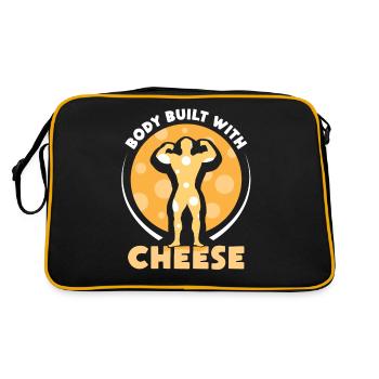 Corps de fromage sucré Chers amoureux dictons - Sac Retro - noir/or - Dos