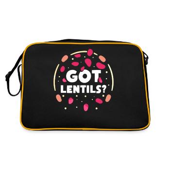 Lentils have lovers Lentil soup food lentil - Retro Bag - black/gold - Back