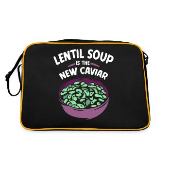 Lentil soup is the new caviar lentils - Retro Bag - black/gold - Back