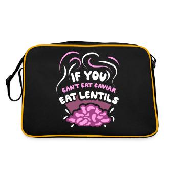 If you can't eat caviar eat lentils - Retro Bag - black/gold - Back