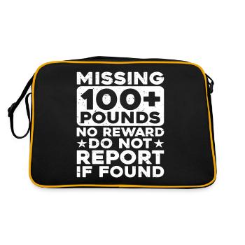 100+ livres manquantes, pas de récompense, ne pas signaler - Sac Retro - noir/or - Dos