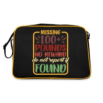 100+ livres manquantes, pas de récompense, ne pas signaler 2 - Sac Retro - noir/or - Dos