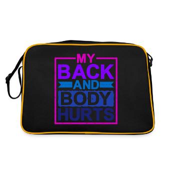 Mon dos et mon corps me font mal - Sac Retro - noir/or - Dos