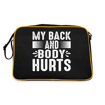 Mon dos et mon corps me font mal 2 - Sac Retro - noir/or - Dos