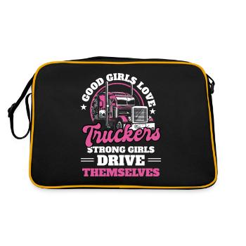 Driver Vehicle Good girls love truckers - Retro Bag - black/gold - Back