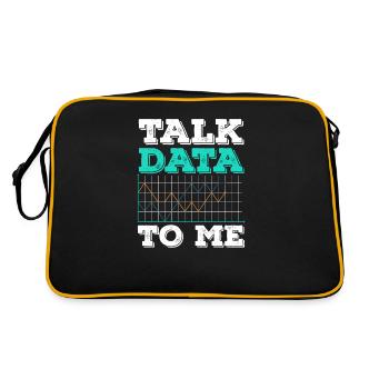 USA Computer Statistik Sprich Daten zu mir - Retro Tasche - Schwarz/Gold - Hinten
