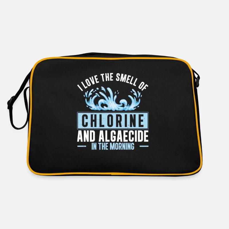 Geruch von Chlor und Algizid im Morning Pool Guy Retro Tasche