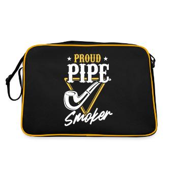 Rauchen Zigarre Rauch - Retro Tasche - Schwarz/Gold - Hinten
