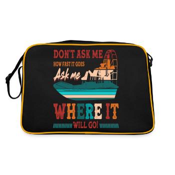 Ne me demandez pas à quelle vitesse ça va Demandez-moi où ça va - Sac Retro - noir/or - Dos