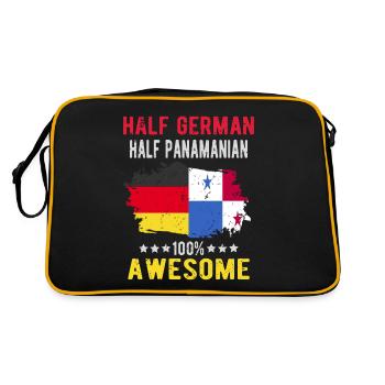 Half German half Panamania - Retro Bag - black/gold - Back