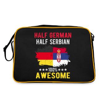 Moitié allemande moitié Serbie - Sac Retro - noir/or - Dos