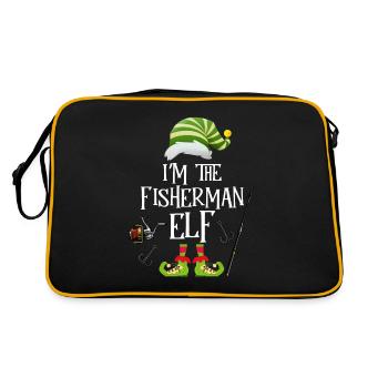 Fischerman Elf - Retro Tasche - Schwarz/Gold - Hinten