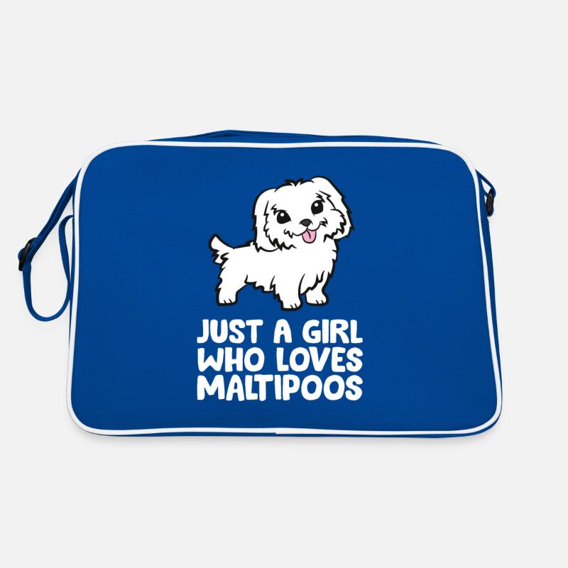 Nur ein Mädchen, das Maltipoos liebt Retro Tasche