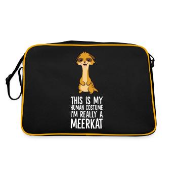 C’est mon costume humain que je suis vraiment - Sac Retro - noir/or - Dos