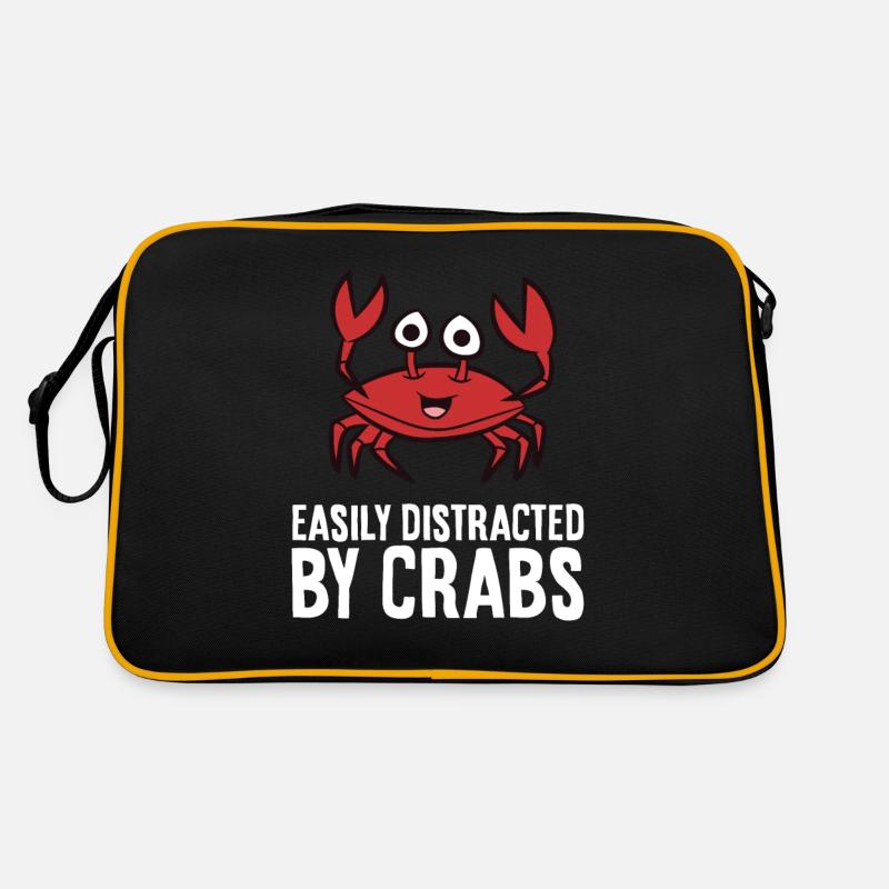 Crab Easily Distracted By Crabs Retro Bag