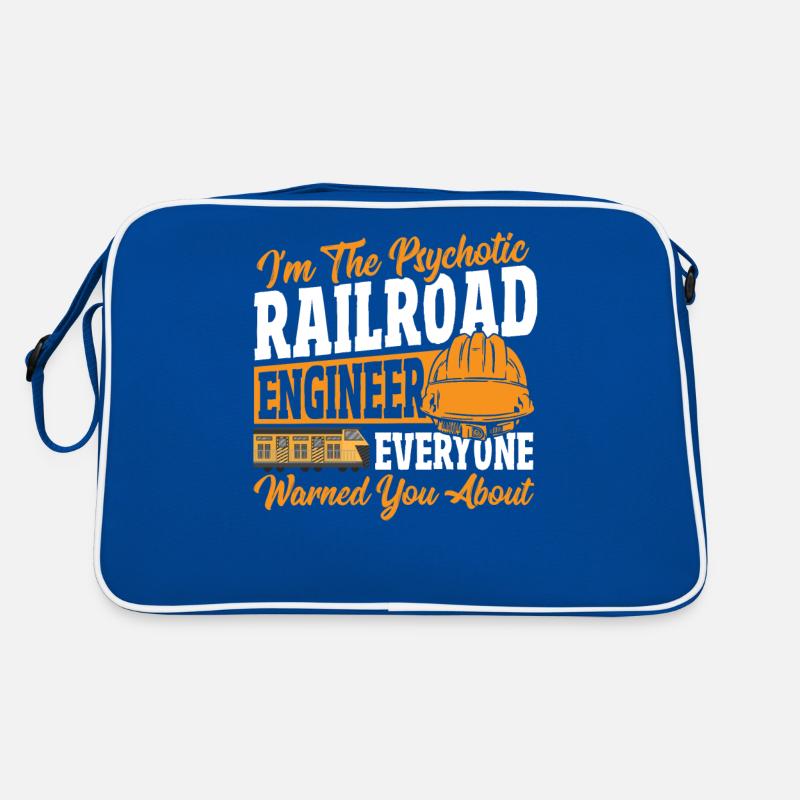 Railroad Engineer Train Engineering Locomotive Retro Tasche