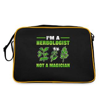 Je suis un herbologiste, pas un magicien Herboristerie Plantes - Sac Retro - noir/or - Dos