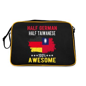 Moitié allemand moitié taïwanais - Sac Retro - noir/or - Dos