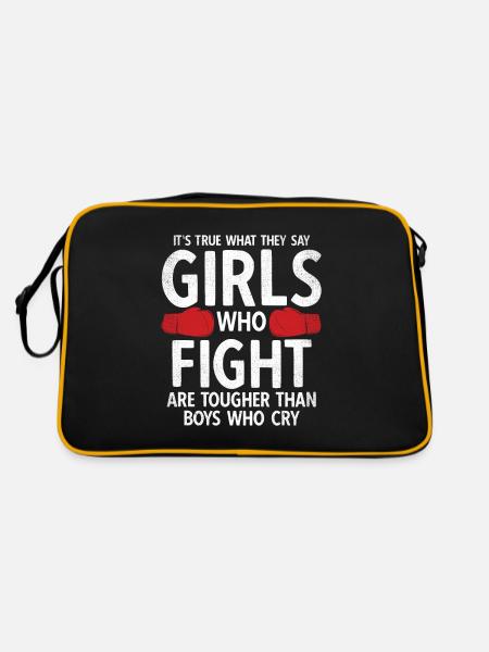 Boxsport Boxing - Retro Tasche - Schwarz/Gold - Hinten