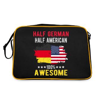 Half German half American - Retro Bag - black/gold - Back