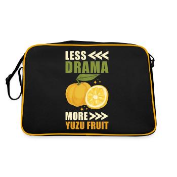 Yuzu Fruit Saying - Retro Bag - black/gold - Back