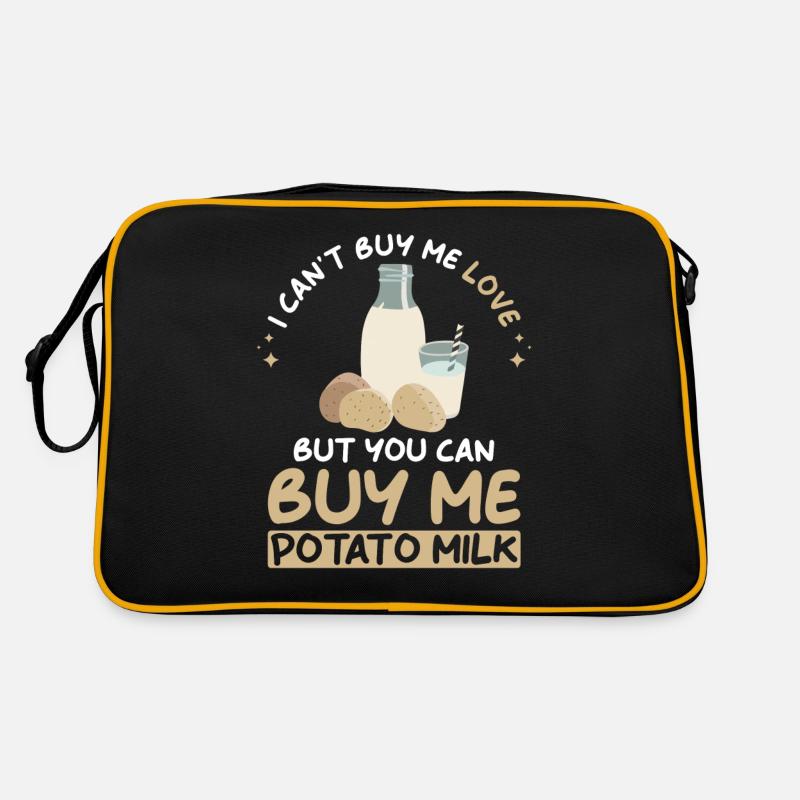 Kartoffel Milch Spruch Retro Tasche