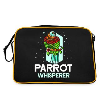 Perroquet Chuchotant Perroquet Chuchoteur Perroquet Doux - Sac Retro - noir/or - Dos