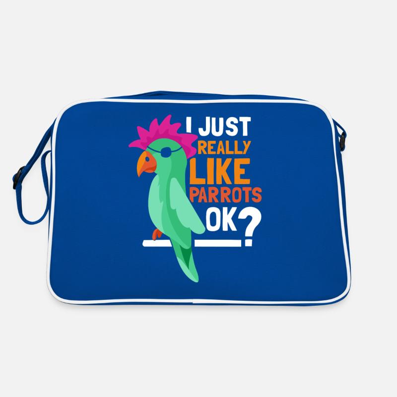 I just like parrots very animal parrot cute Retro Bag