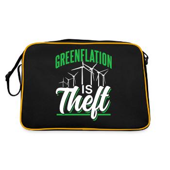 Greenflation est vol inflation énergie verte - Sac Retro - noir/or - Dos
