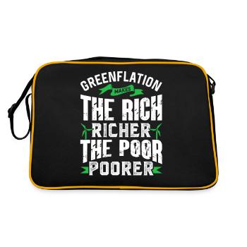 Greenflation riche riche et pauvre pauvre vert plus pauvre - Sac Retro - noir/or - Dos