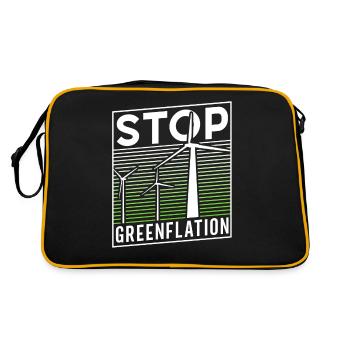 Greenflation Stop Energie Inflation verte - Sac Retro - noir/or - Dos