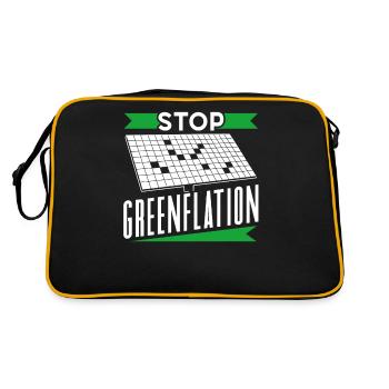 Greenflation Stop Inflation verte Energie - Sac Retro - noir/or - Dos