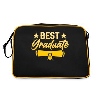 Best Graduate Graduated Graduation Celebration - Retro Bag - black/gold - Back