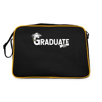 Graduate Graduated Graduated Graduation Celebration - Retro Bag - black/gold - Back