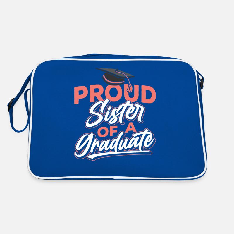 Stolze Schwester Eines Absolventen Absolvent Retro Tasche