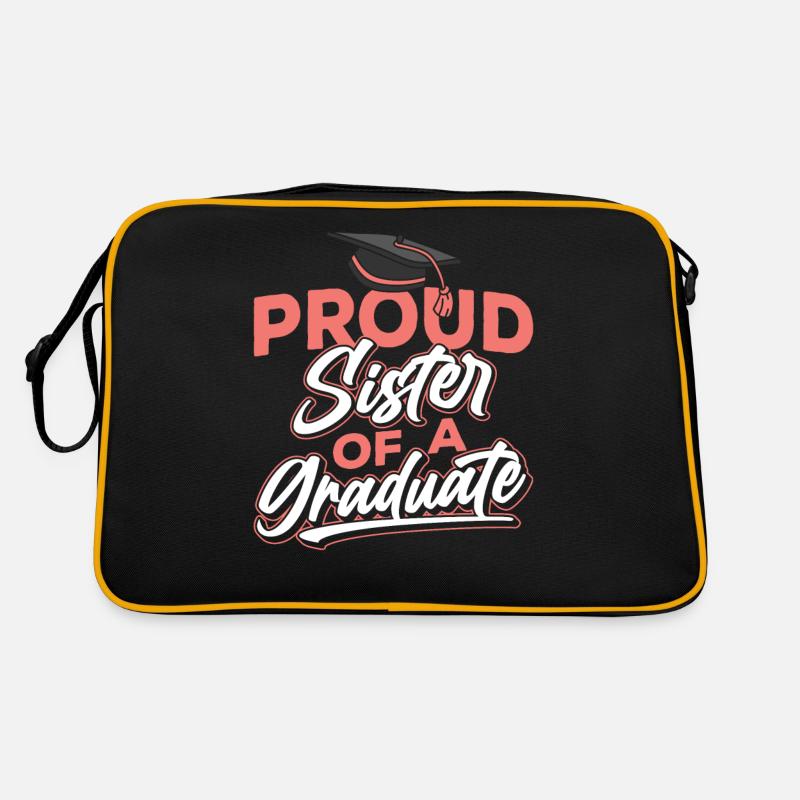 Stolze Schwester Eines Absolventen Absolvent Retro Tasche