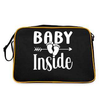 Bébé à l’intérieur Annonce Bébé enceinte à l’intérieur - Sac Retro - noir/or - Dos