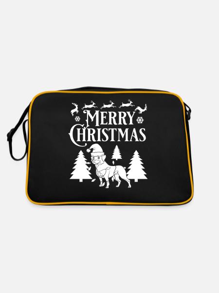 Rottweiler Dog Puppy Owner Owner Christmas - Retro Bag - black/gold - Back