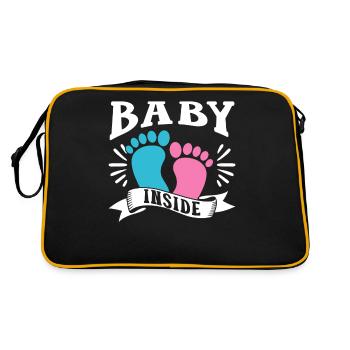 Bébé à l’intérieur Annonce enceinte Bébé à l’intérieur - Sac Retro - noir/or - Dos