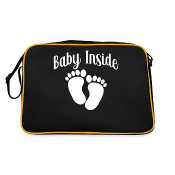 Bébé à l’intérieur Annonce du bébé enceinte à l’intérieur - Sac Retro - noir/or - Dos