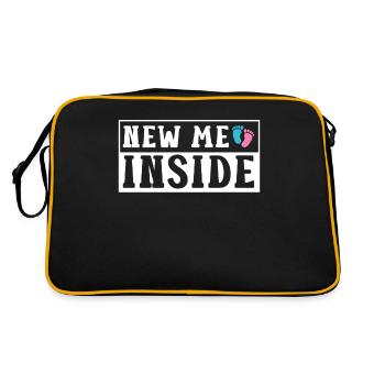 Le nouveau moi à l’intérieur du bébé mignon à l’intérieur de la grossesse - Sac Retro - noir/or - Dos
