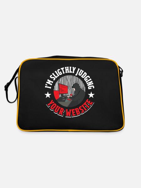 Software Developer Coder - Retro Bag - black/gold - Back