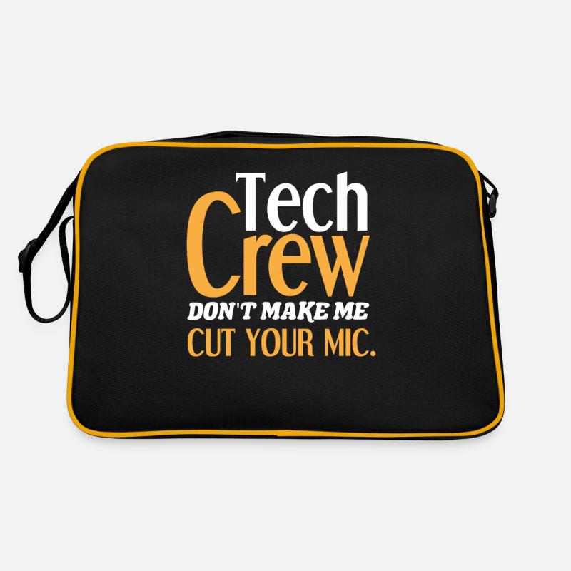 Theater Techniker Crew - Retro Tasche - Schwarz/Gold