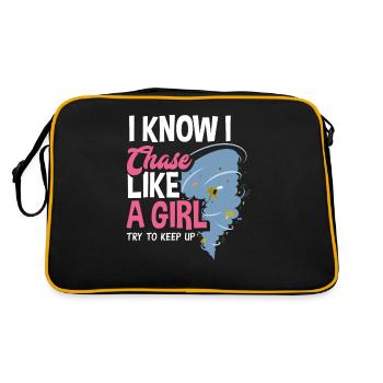 Girl Storm Chaser Tornado Hunter - Retro Bag - black/gold - Back