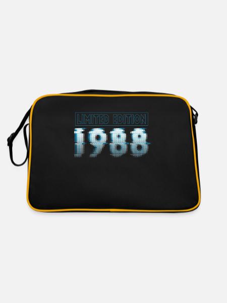 Limited Edition 1988 Graffiti - Retro Tasche - Schwarz/Gold - Hinten