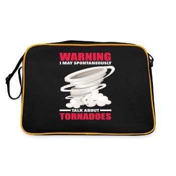 Tornado Lovers Storm Storms Stormchaser - Retro Bag - black/gold - Back