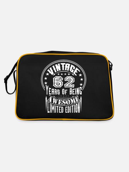 Vintage 62 Years Of Being Awesome Limited Edition - Retro Tasche - Schwarz/Gold