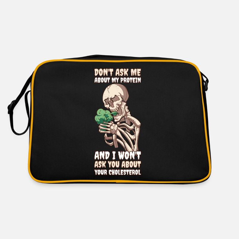 Dont Ask Me About My Protein Vegan Geschenk Retro Tasche
