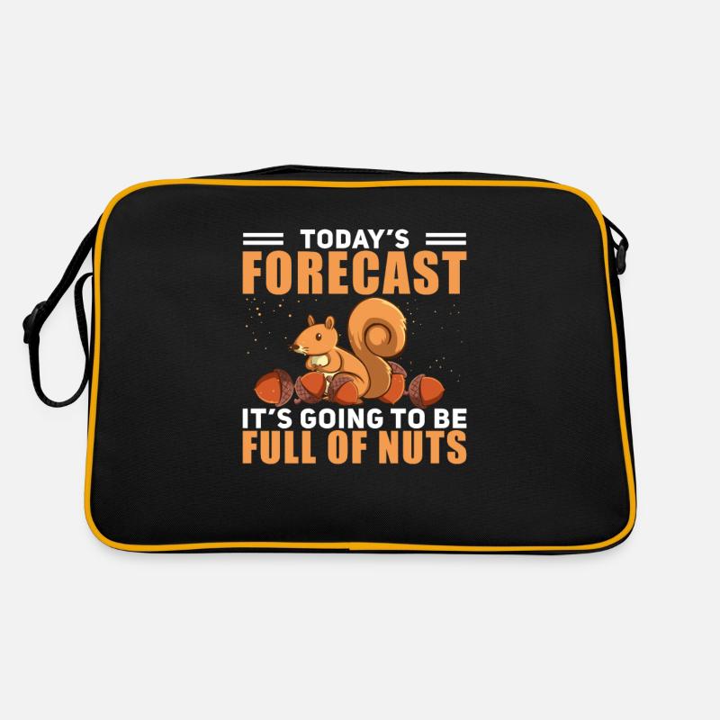 Today's Forecast Funny Squirrels For Hazelnut Retro Bag